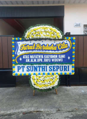 Papan Bunga Duka di Bitung